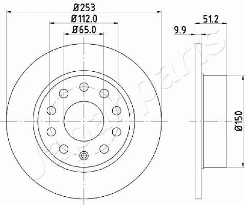 Japanparts DP-0902 Тормозной диск задний невентилируемый DP0902: Отличная цена - Купить в Польше на 2407.PL!