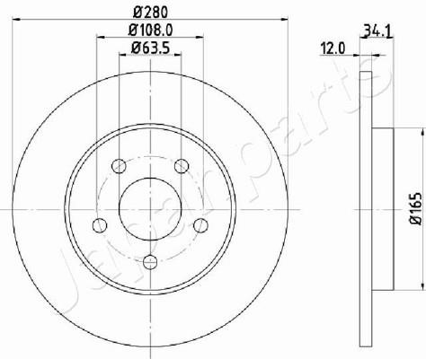 Japanparts DP-0309 Тормозной диск задний невентилируемый DP0309: Отличная цена - Купить в Польше на 2407.PL!