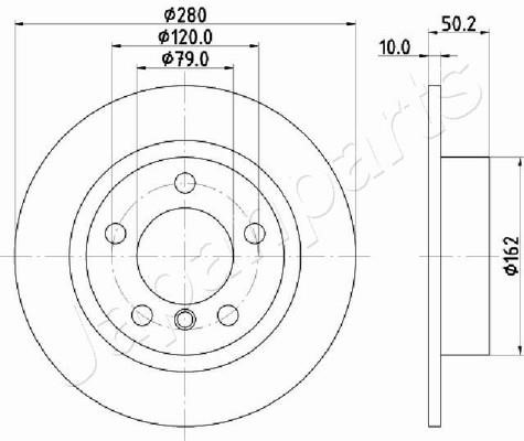 Japanparts DP-0134 Диск гальмівний задній невентильований DP0134: Приваблива ціна - Купити у Польщі на 2407.PL!