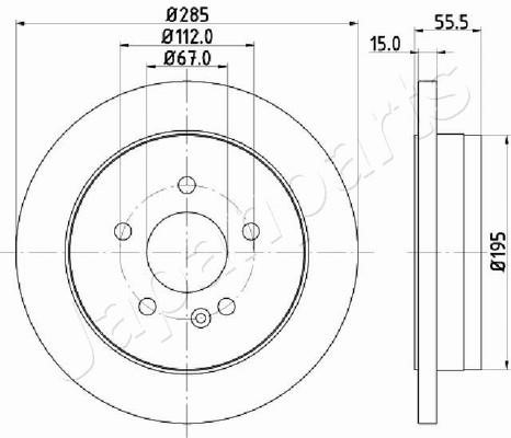 Japanparts DP-0522 Тормозной диск задний невентилируемый DP0522: Отличная цена - Купить в Польше на 2407.PL!