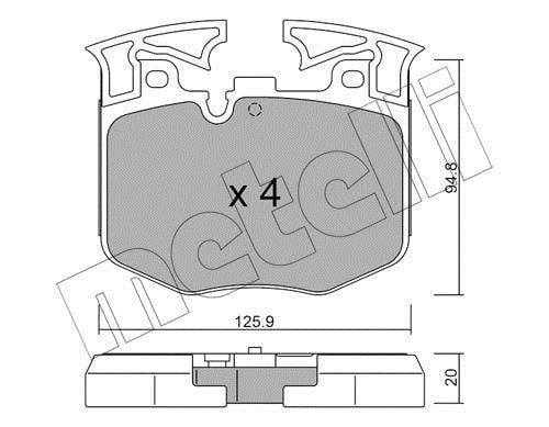 Metelli 22-1146-0 Brake Pad Set, disc brake 2211460: Buy near me in Poland at 2407.PL - Good price!