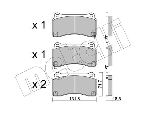 Metelli 22-1157-0 Scheibenbremsbeläge, Set 2211570: Kaufen Sie zu einem guten Preis in Polen bei 2407.PL!