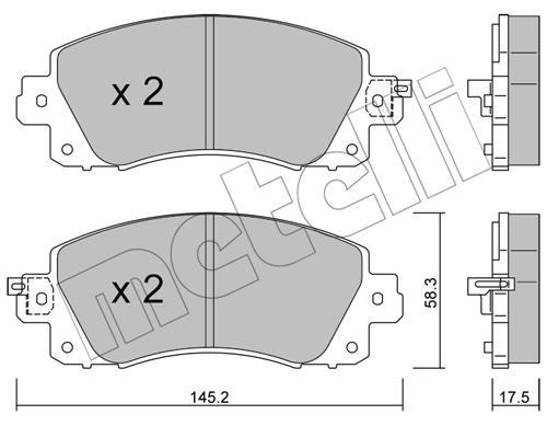 Metelli 22-1161-0 Brake Pad Set, disc brake 2211610: Buy near me in Poland at 2407.PL - Good price!