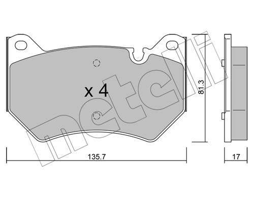 Metelli 22-1170-0 Brake Pad Set, disc brake 2211700: Buy near me in Poland at 2407.PL - Good price!