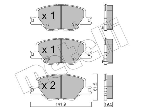 Metelli 22-1177-0 Brake Pad Set, disc brake 2211770: Buy near me at 2407.PL in Poland at an Affordable price!
