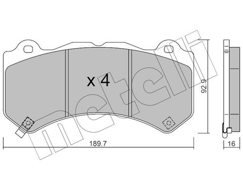 Metelli 22-1182-0 Brake Pad Set, disc brake 2211820: Buy near me in Poland at 2407.PL - Good price!