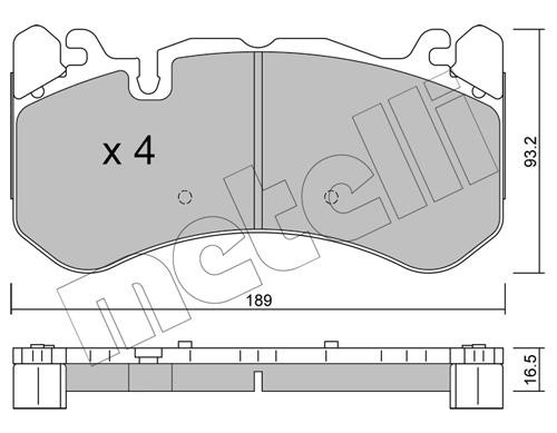Metelli 22-1198-1 Brake Pad Set, disc brake 2211981: Buy near me in Poland at 2407.PL - Good price!