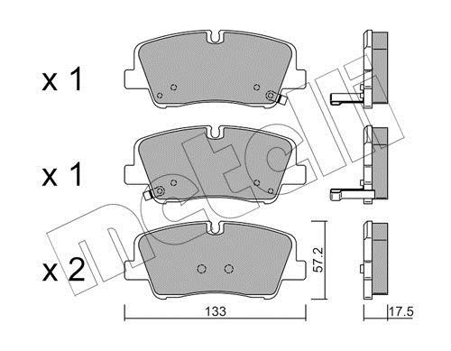 Metelli 22-1095-0 Brake Pad Set, disc brake 2210950: Buy near me in Poland at 2407.PL - Good price!