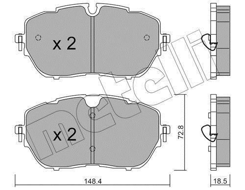 Metelli 22-1105-0 Brake Pad Set, disc brake 2211050: Buy near me in Poland at 2407.PL - Good price!