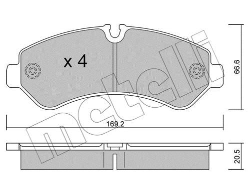Metelli 22-1276-0 Brake Pad Set, disc brake 2212760: Buy near me in Poland at 2407.PL - Good price!