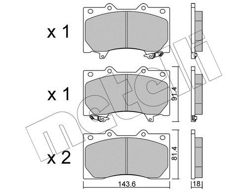 Metelli 22-1279-0 Brake Pad Set, disc brake 2212790: Buy near me in Poland at 2407.PL - Good price!