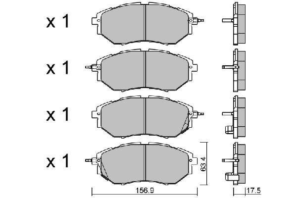 Aisin BPSB-1002 Scheibenbremsbeläge, Set BPSB1002: Bestellen Sie in Polen zu einem guten Preis bei 2407.PL!