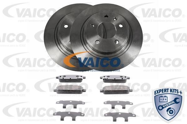 Vaico V40-1750 Brake discs with pads rear non-ventilated, set V401750: Buy near me in Poland at 2407.PL - Good price!