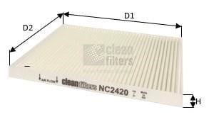 Clean filters NC2420 Filtr kabinowy NC2420: Dobra cena w Polsce na 2407.PL - Kup Teraz!