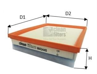 Clean filters MA3445 Воздушный фильтр MA3445: Отличная цена - Купить в Польше на 2407.PL!