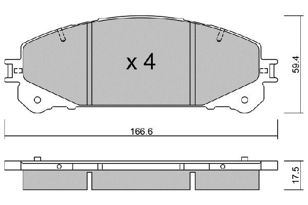 Aisin BPLX1002 Brake Pad Set, disc brake BPLX1002: Buy near me in Poland at 2407.PL - Good price!