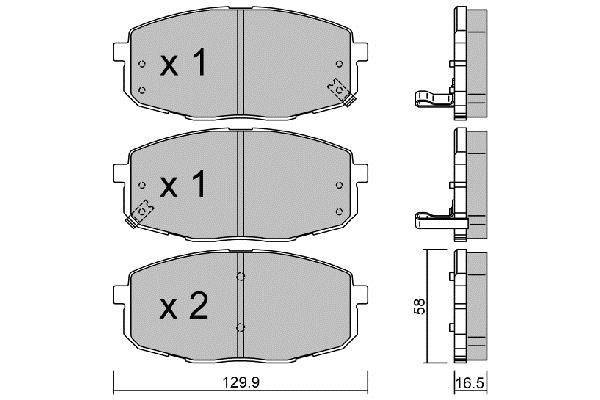 Aisin BPHY1003 Brake Pad Set, disc brake BPHY1003: Buy near me in Poland at 2407.PL - Good price!