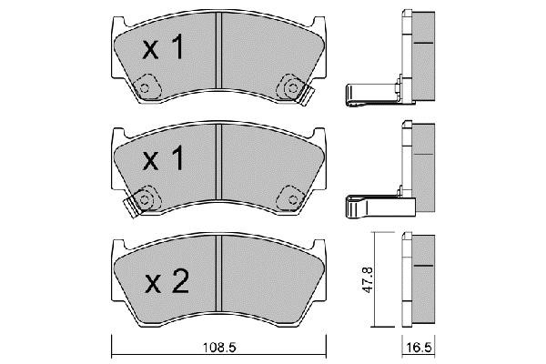 Aisin BPNI-1012 Тормозные колодки дисковые, комплект BPNI1012: Отличная цена - Купить в Польше на 2407.PL!