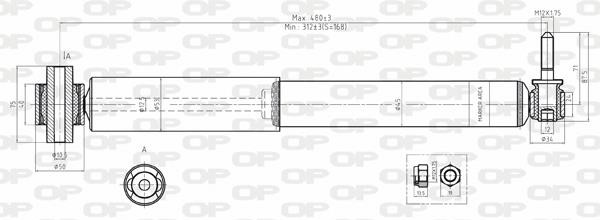 Open parts SAB8057.32 Rear oil and gas suspension shock absorber SAB805732: Buy near me in Poland at 2407.PL - Good price!