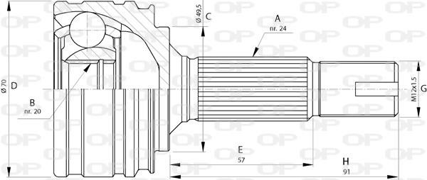 Open parts CVJ5730.10 Joint Kit, drive shaft CVJ573010: Buy near me in Poland at 2407.PL - Good price!