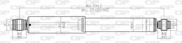 Open parts SAB8147.32 Амортизатор підвіскі задній газомасляний SAB814732: Приваблива ціна - Купити у Польщі на 2407.PL!