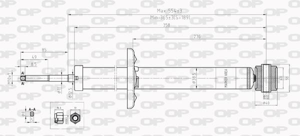 Open parts SAB8227.32 Rear oil and gas suspension shock absorber SAB822732: Buy near me in Poland at 2407.PL - Good price!