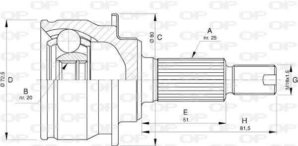 Open parts CVJ5748.10 Комплект шарнірів, приводний вал CVJ574810: Приваблива ціна - Купити у Польщі на 2407.PL!
