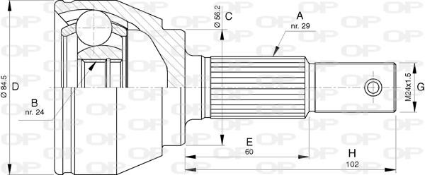 Open parts CVJ5787.10 Joint Kit, drive shaft CVJ578710: Buy near me in Poland at 2407.PL - Good price!