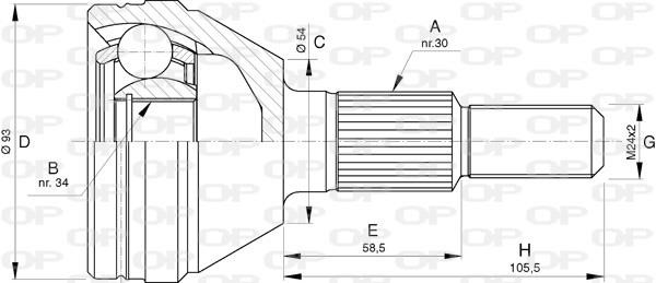 Open parts CVJ5737.10 Joint Kit, drive shaft CVJ573710: Buy near me in Poland at 2407.PL - Good price!
