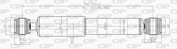 Open parts SAB8198.32 Амортизатор підвіскі задній газомасляний SAB819832: Приваблива ціна - Купити у Польщі на 2407.PL!