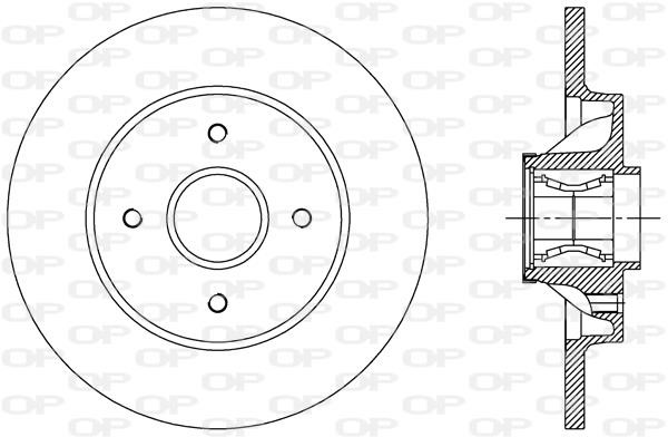 Open parts BDR2387.30 Rear brake disc, non-ventilated BDR238730: Buy near me in Poland at 2407.PL - Good price!