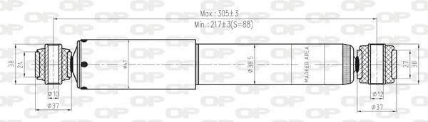 Open parts SAB8040.12 Амортизатор подвески задний масляный SAB804012: Отличная цена - Купить в Польше на 2407.PL!