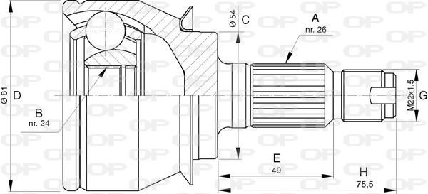 Open parts CVJ5736.10 Joint Kit, drive shaft CVJ573610: Buy near me in Poland at 2407.PL - Good price!