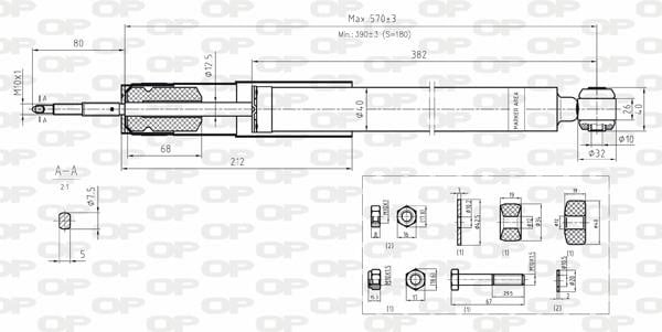 Open parts SAB8076.32 Амортизатор подвески задний газомасляный SAB807632: Отличная цена - Купить в Польше на 2407.PL!