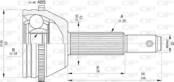 Open parts CVJ5790.10 Комплект шарнірів, приводний вал CVJ579010: Купити у Польщі - Добра ціна на 2407.PL!