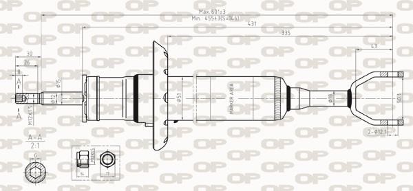 Open parts SAB8324.31 Front oil and gas suspension shock absorber SAB832431: Buy near me in Poland at 2407.PL - Good price!
