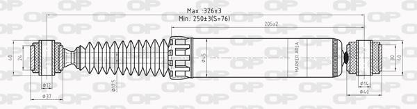 Open parts SAB8197.32 Rear oil and gas suspension shock absorber SAB819732: Buy near me in Poland at 2407.PL - Good price!
