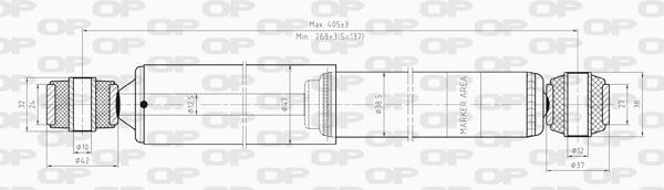 Open parts SAB8002.32 Амортизатор підвіскі задній газомасляний SAB800232: Приваблива ціна - Купити у Польщі на 2407.PL!