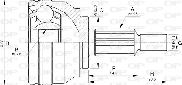 Open parts CVJ5779.10 Gelenksatz, Antriebswelle CVJ577910: Kaufen Sie zu einem guten Preis in Polen bei 2407.PL!