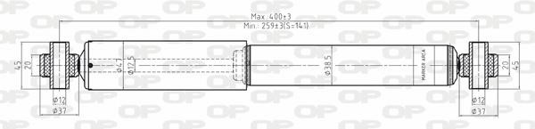 Open parts SAB8134.12 Амортизатор подвески задний масляный SAB813412: Отличная цена - Купить в Польше на 2407.PL!