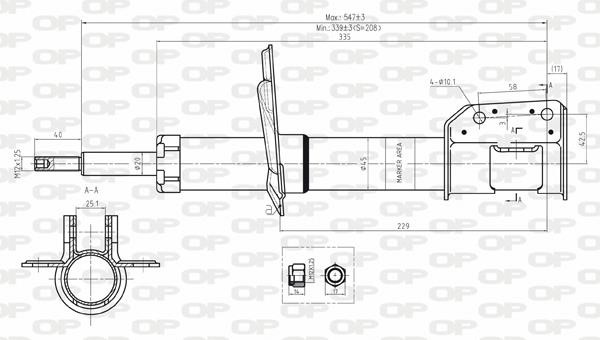 Open parts SAB8001.31 Амортизатор підвіски передній газомасляний SAB800131: Приваблива ціна - Купити у Польщі на 2407.PL!