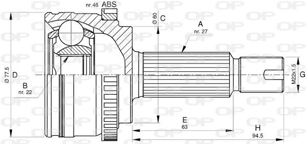 Open parts CVJ5768.10 Joint Kit, drive shaft CVJ576810: Buy near me in Poland at 2407.PL - Good price!