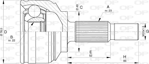 Open parts CVJ5763.10 Joint Kit, drive shaft CVJ576310: Buy near me in Poland at 2407.PL - Good price!