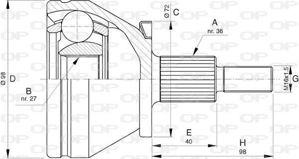 Open parts CVJ5753.10 Joint Kit, drive shaft CVJ575310: Buy near me in Poland at 2407.PL - Good price!