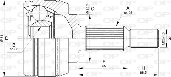 Open parts CVJ5794.10 Комплект шарнірів, приводний вал CVJ579410: Приваблива ціна - Купити у Польщі на 2407.PL!