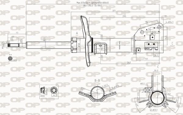 Open parts SAB8139.31 Амортизатор подвески передний газомасляный SAB813931: Отличная цена - Купить в Польше на 2407.PL!