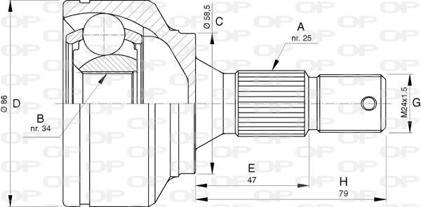 Open parts CVJ5741.10 Joint Kit, drive shaft CVJ574110: Buy near me at 2407.PL in Poland at an Affordable price!