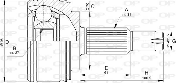 Open parts CVJ5769.10 Joint Kit, drive shaft CVJ576910: Buy near me in Poland at 2407.PL - Good price!