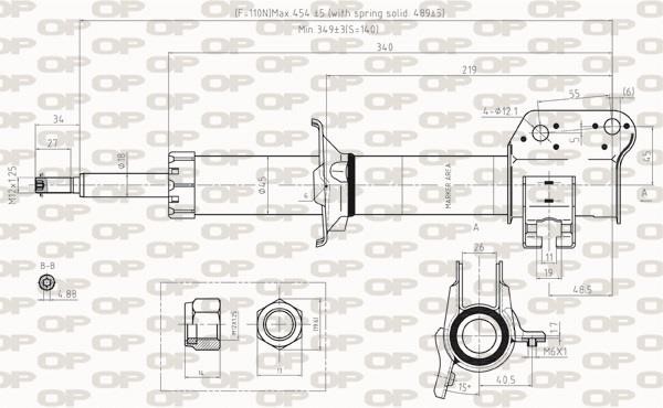 Open parts SAB8255.31 Амортизатор подвески передний левый газомасляный SAB825531: Купить в Польше - Отличная цена на 2407.PL!