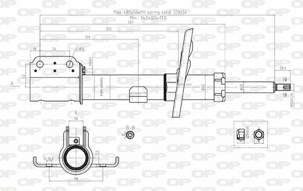 Open parts SAB8092.11 Front oil shock absorber SAB809211: Buy near me in Poland at 2407.PL - Good price!